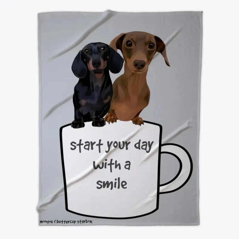 Start Your Day w/ a Smile Fleece Blanket